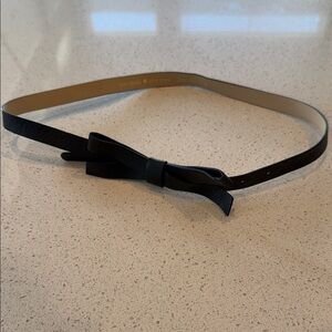 Kate Spade Black Leather Bow Belt